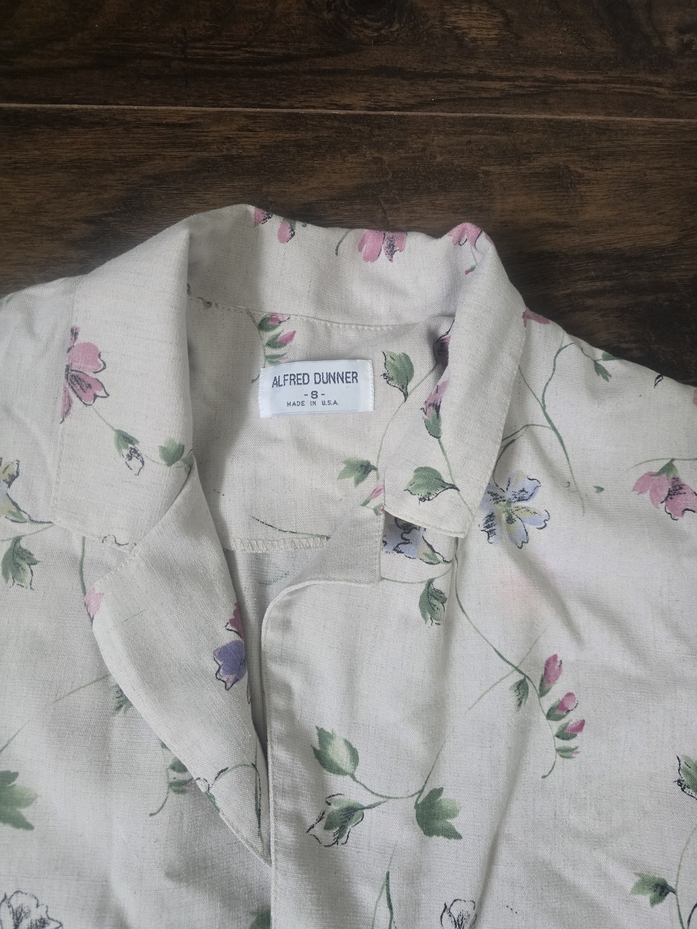 Alfred Dunner | Vintage Floral Power Blazer Size 8 - Picture 4 of 4